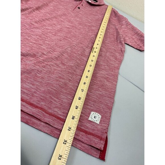 LINKSOUL Men's Polo Shirt Size XL Red Short sleeve Golf Performance Cotton - Picture 8 of 13